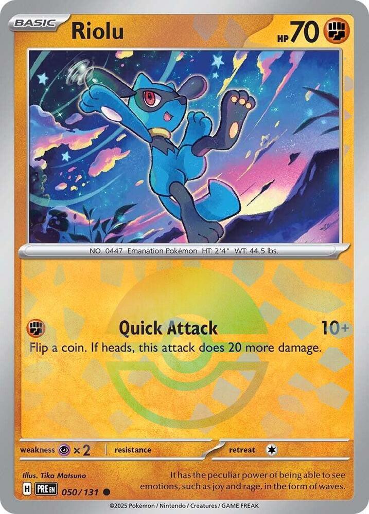 Riolu (050/131) (Poke Ball Pattern) [Scarlet & Violet: Prismatic Evolutions] | GnG Games