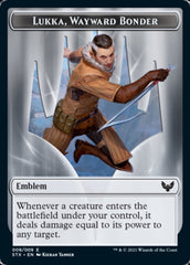 Spirit // Lukka, Wayward Bonder Emblem Double-Sided Token [Strixhaven: School of Mages Tokens] | GnG Games