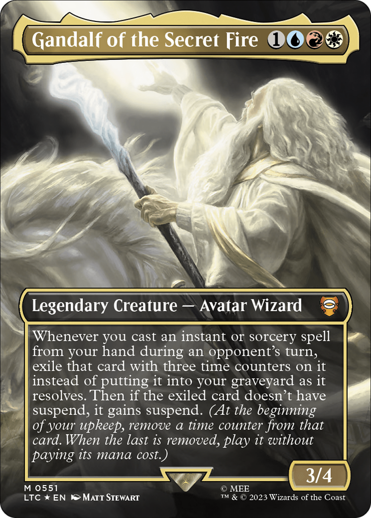 Gandalf of the Secret Fire (Borderless) (Surge Foil) [The Lord of the Rings: Tales of Middle-Earth Commander] | GnG Games