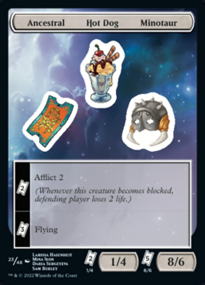 Ancestral Hot Dog Minotaur [Unfinity Stickers] | GnG Games