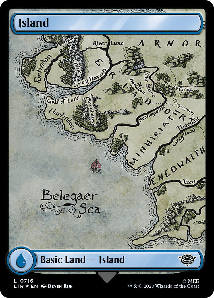 Island (0716) (Surge Foil) [The Lord of the Rings: Tales of Middle-Earth] | GnG Games