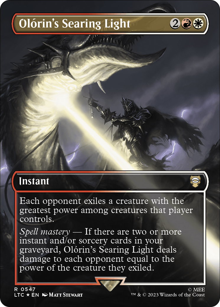 Olorin's Searing Light (Borderless) (Surge Foil) [The Lord of the Rings: Tales of Middle-Earth Commander] | GnG Games