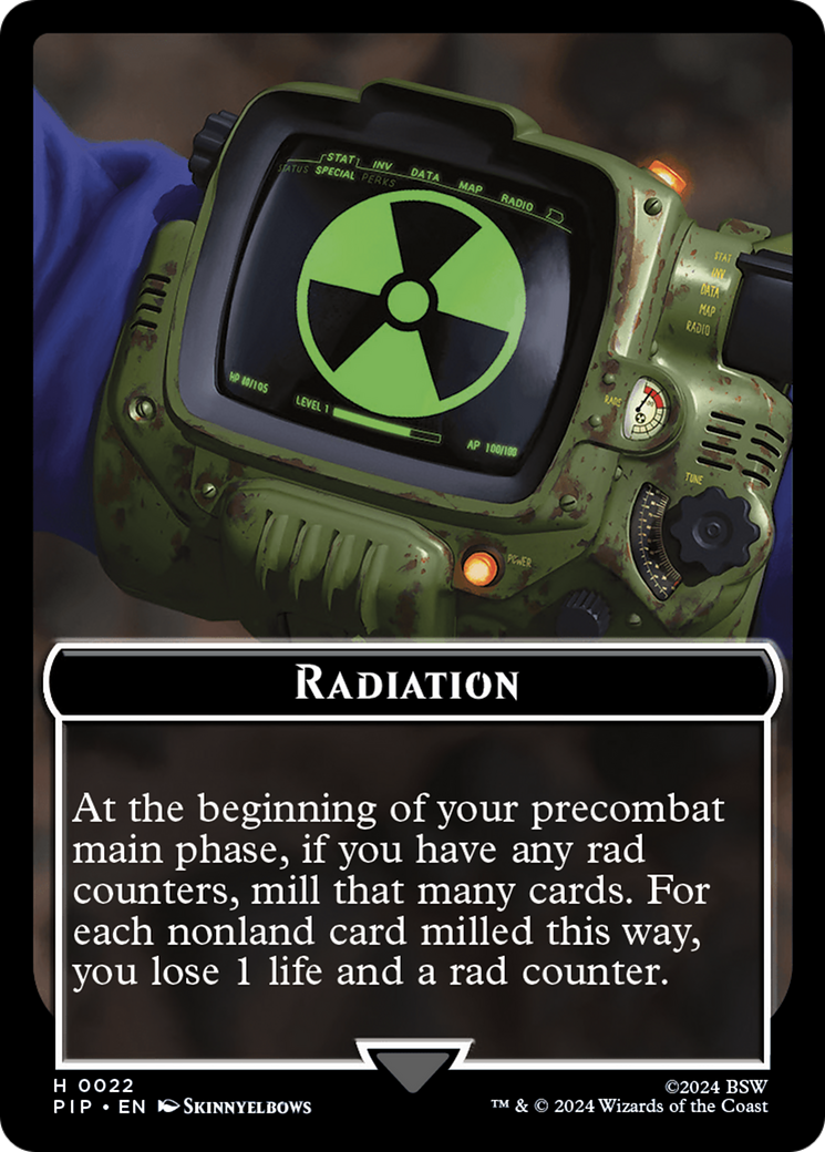 Radiation // Alien Double-Sided Token [Fallout Tokens] | GnG Games