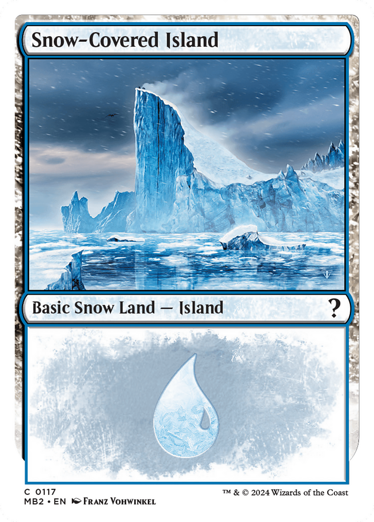 Snow-Covered Island (White Border) [Mystery Booster 2] | GnG Games