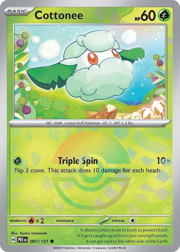 Cottonee (007/131) (Poke Ball Pattern) [Scarlet & Violet: Prismatic Evolutions] | GnG Games