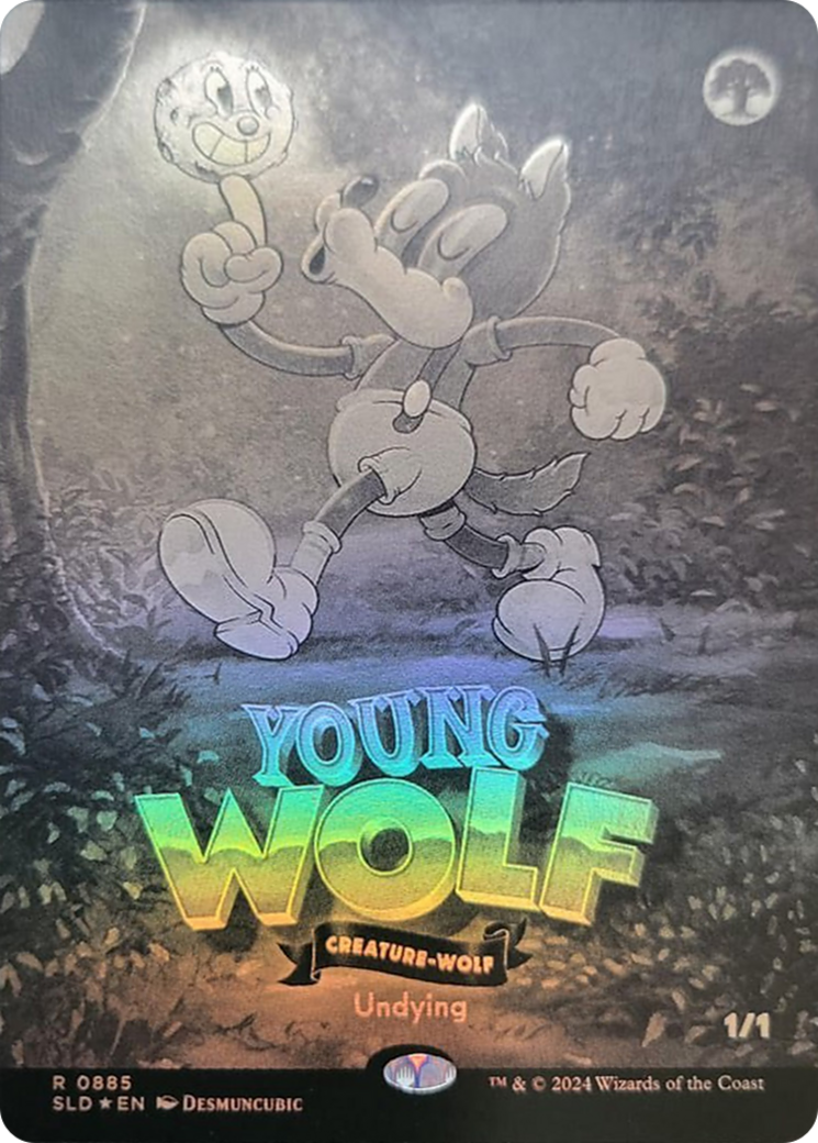 Young Wolf (Black & White Foil) [Secret Lair Drop Series] | GnG Games