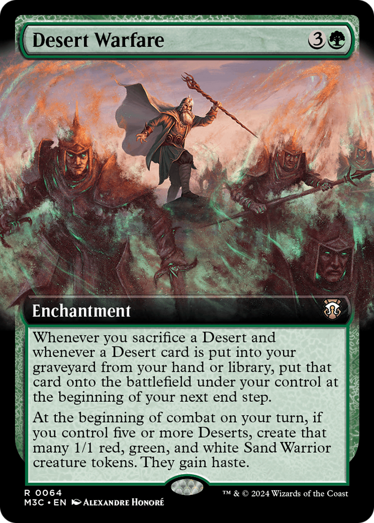 Desert Warfare (Extended Art) (Ripple Foil) [Modern Horizons 3 Commander] | GnG Games