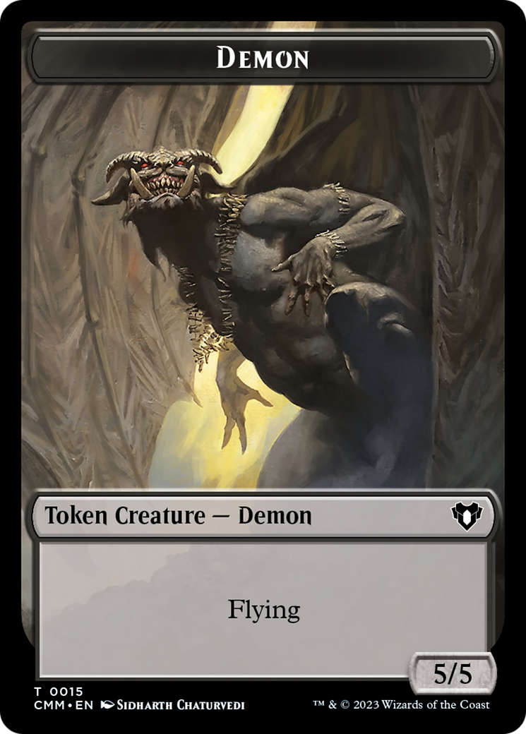 Eldrazi Spawn // Demon Double-Sided Token [Commander Masters Tokens] | GnG Games