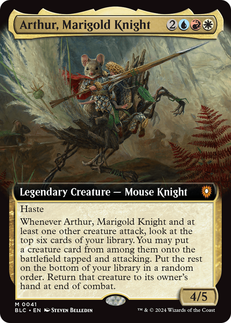 Arthur, Marigold Knight (Extended Art) [Bloomburrow Commander] | GnG Games