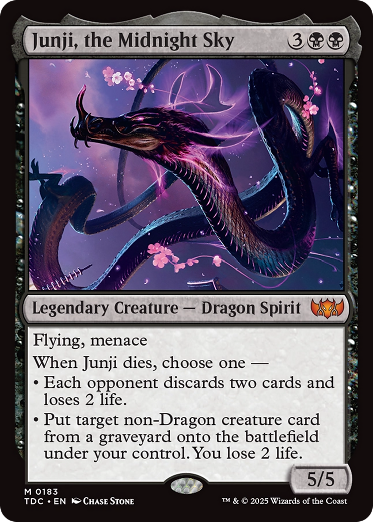 Junji, the Midnight Sky [Tarkir: Dragonstorm Commander] | GnG Games