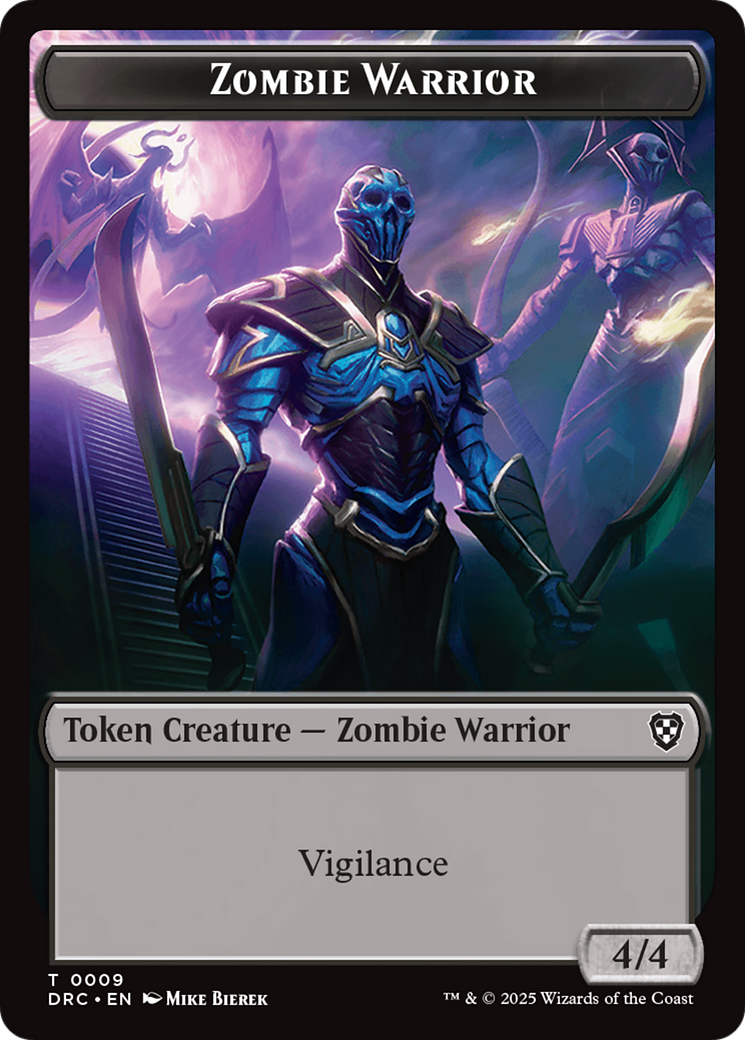 Zombie Army // Zombie Warrior Double-Sided Token [Aetherdrift Tokens] | GnG Games