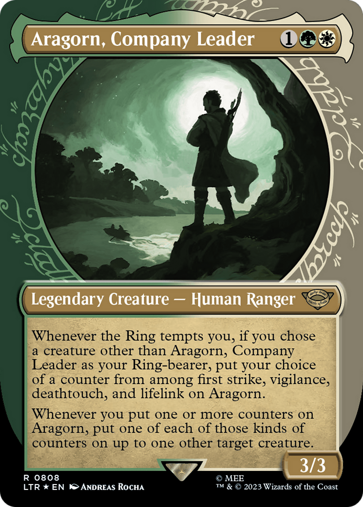 Aragorn, Company Leader (Showcase) (Surge Foil) [The Lord of the Rings: Tales of Middle-Earth] | GnG Games