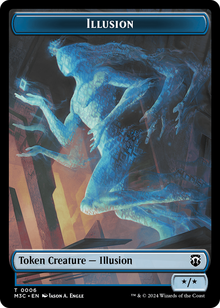 Illusion (Ripple Foil) // Servo Double-Sided Token [Modern Horizons 3 Commander Tokens] | GnG Games