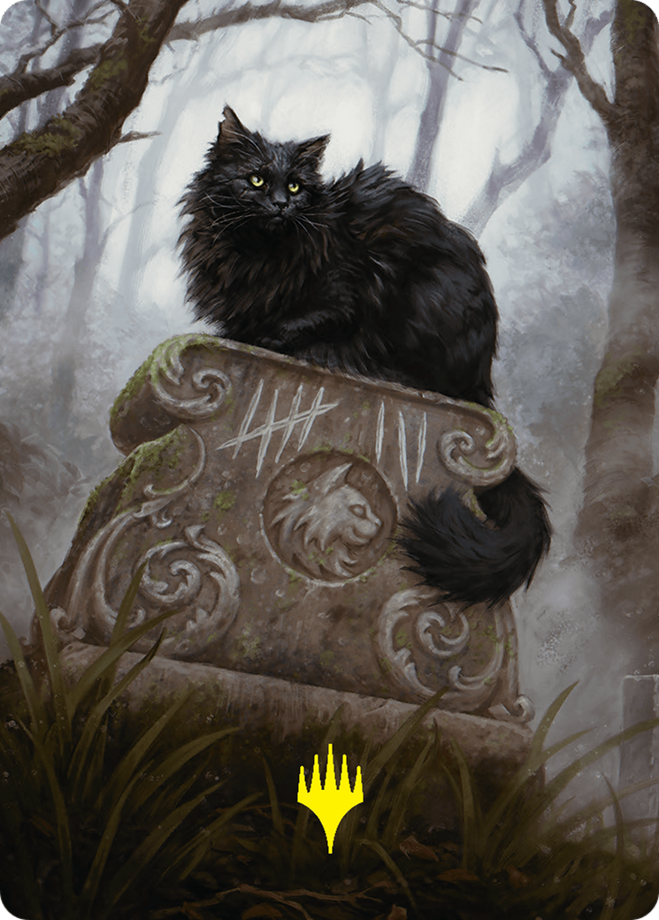 Nine-Lives Familiar 2 Art Card (36/54) (Gold-Stamped Planeswalker Symbol) [Foundations Art Series] | GnG Games