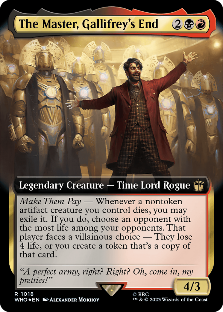 The Master, Gallifrey's End (Extended Art) (Surge Foil) [Doctor Who] | GnG Games