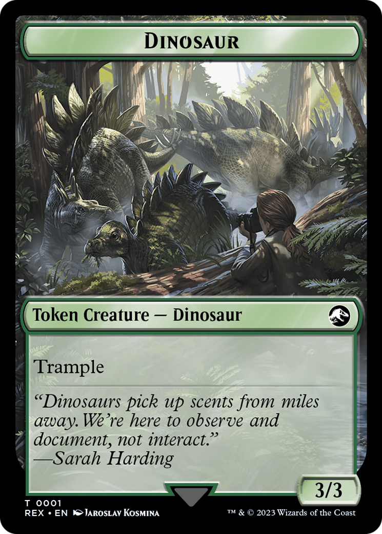 Fungus Dinosaur // Dinosaur (0001) Double-Sided Token [The Lost Caverns of Ixalan Tokens] | GnG Games