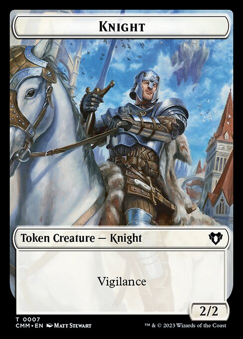 Treasure // Knight Double-Sided Token [Commander Masters Tokens] | GnG Games