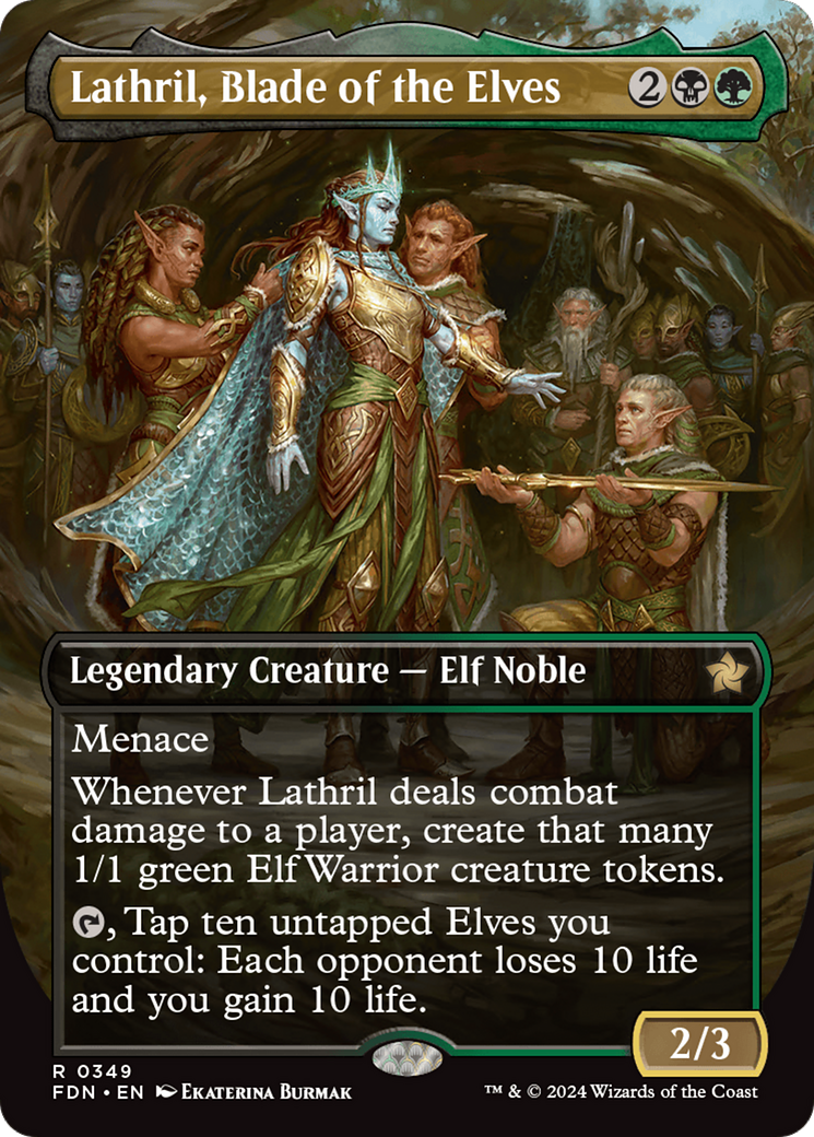 Lathril, Blade of the Elves (Borderless) [Foundations] | GnG Games