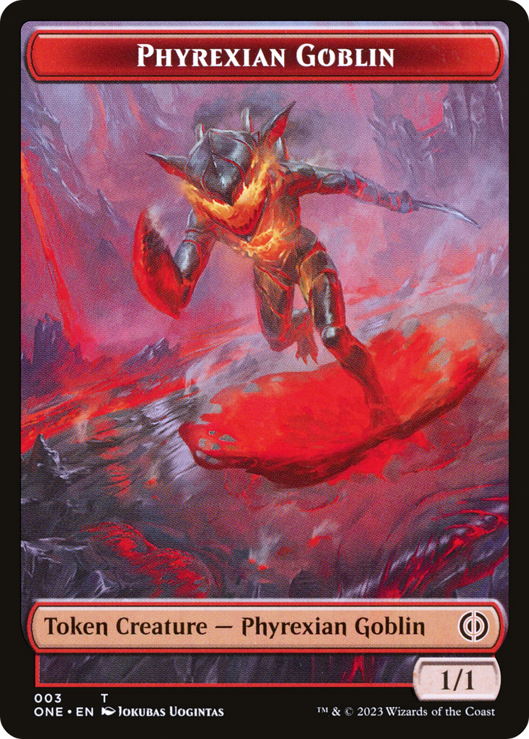 Phyrexian Goblin // Drone Double-Sided Token [Phyrexia: All Will Be One Tokens] | GnG Games