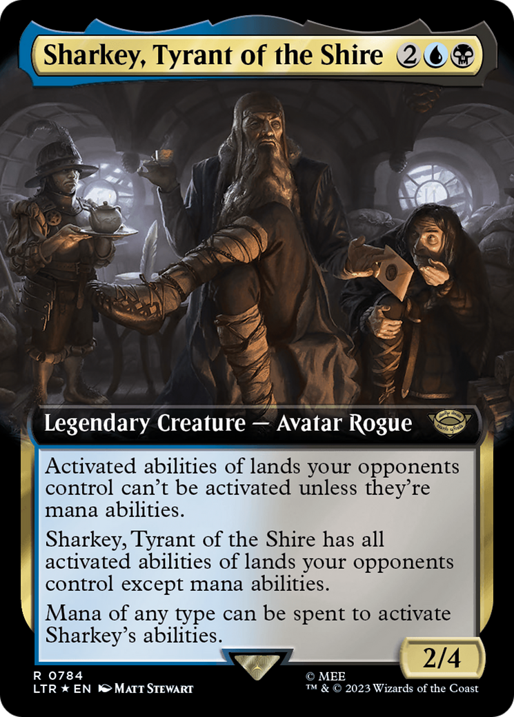 Sharkey, Tyrant of the Shire (Extended Art) (Surge Foil) [The Lord of the Rings: Tales of Middle-Earth] | GnG Games