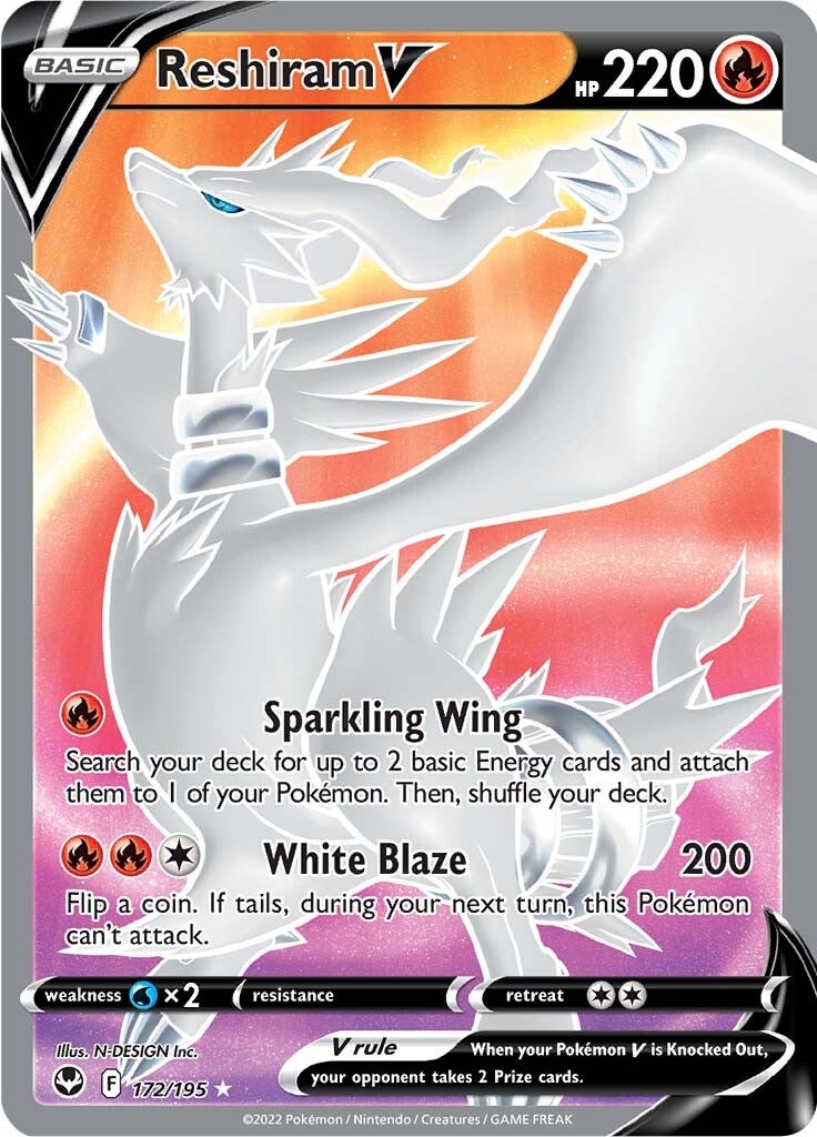 Reshiram V (172/195) [Sword & Shield: Silver Tempest] | GnG Games