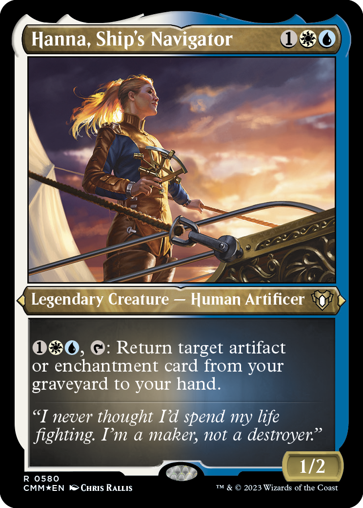 Hanna, Ship's Navigator (Foil Etched) [Commander Masters] | GnG Games