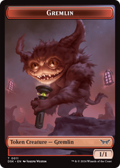 Glimmer // Gremlin Double-Sided Token [Duskmourn: House of Horror Tokens] | GnG Games