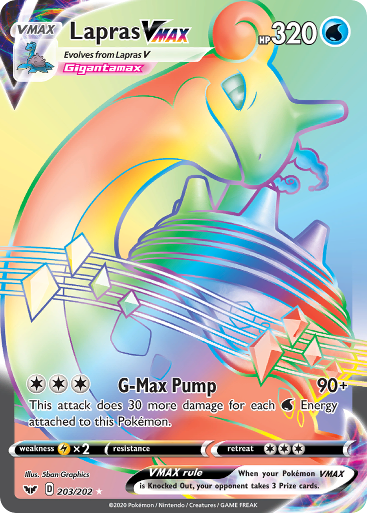 Lapras VMAX (203/202) [Sword & Shield: Base Set] | GnG Games