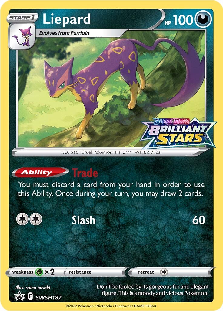 Liepard (SWSH187) (Prerelease Promo) [Sword & Shield: Black Star Promos] | GnG Games