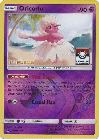 Oricorio (55/145) (League Promo 1st Place) [Sun & Moon: Guardians Rising] | GnG Games