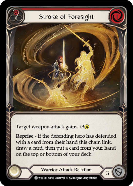 Stroke of Foresight (Red) [U-WTR138] (Welcome to Rathe Unlimited)  Unlimited Rainbow Foil | GnG Games