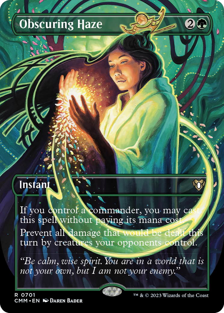 Obscuring Haze (Borderless Alternate Art) [Commander Masters] | GnG Games