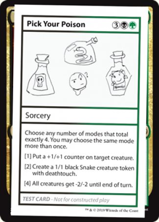 Pick Your Poison (2021 Edition) [Mystery Booster Playtest Cards] | GnG Games