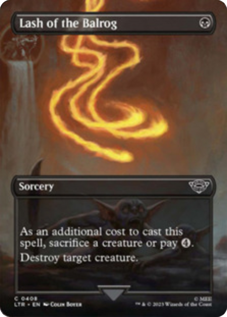 Lash of the Balrog (Borderless Alternate Art) [The Lord of the Rings: Tales of Middle-Earth] | GnG Games