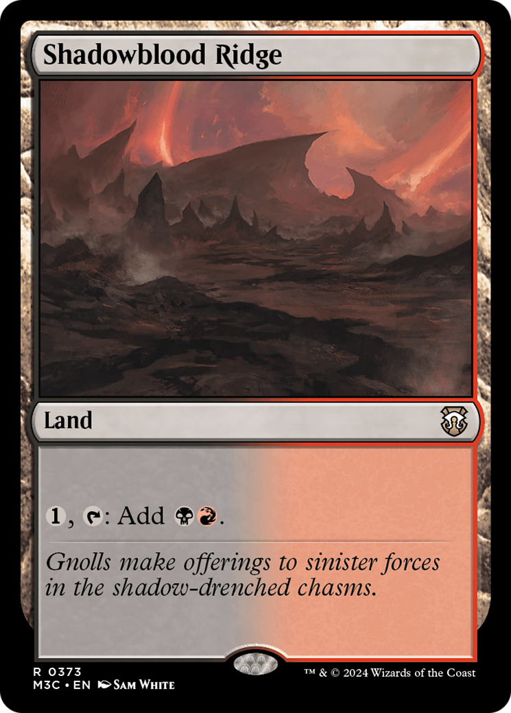 Shadowblood Ridge (Ripple Foil) [Modern Horizons 3 Commander] | GnG Games