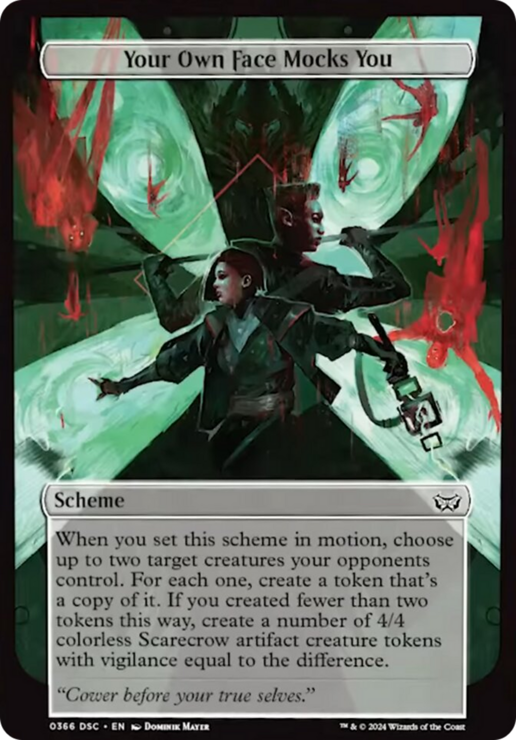 Your Own Face Mocks You (Full Art) [Duskmourn: Archenemy] | GnG Games