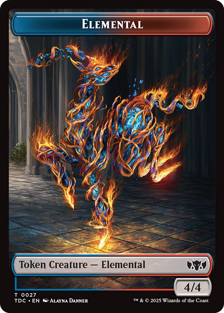 Elemental (0027) // Monk Double-Sided Token [Tarkir: Dragonstorm Commander Tokens] | GnG Games
