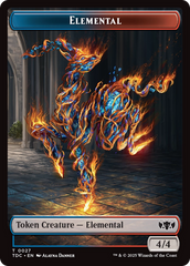 Elemental (0027) // Monk Double-Sided Token [Tarkir: Dragonstorm Commander Tokens] | GnG Games