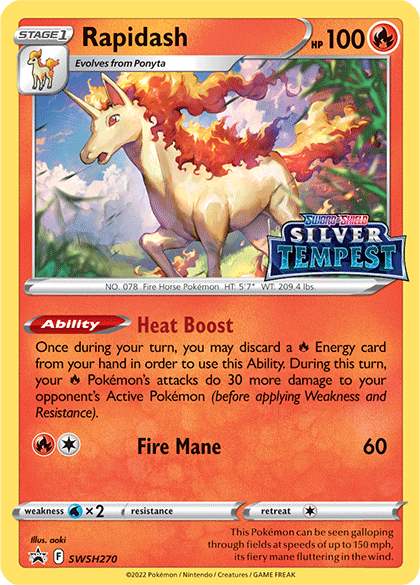 Rapidash (SWSH270) (Prerelease) [Sword & Shield: Black Star Promos] | GnG Games