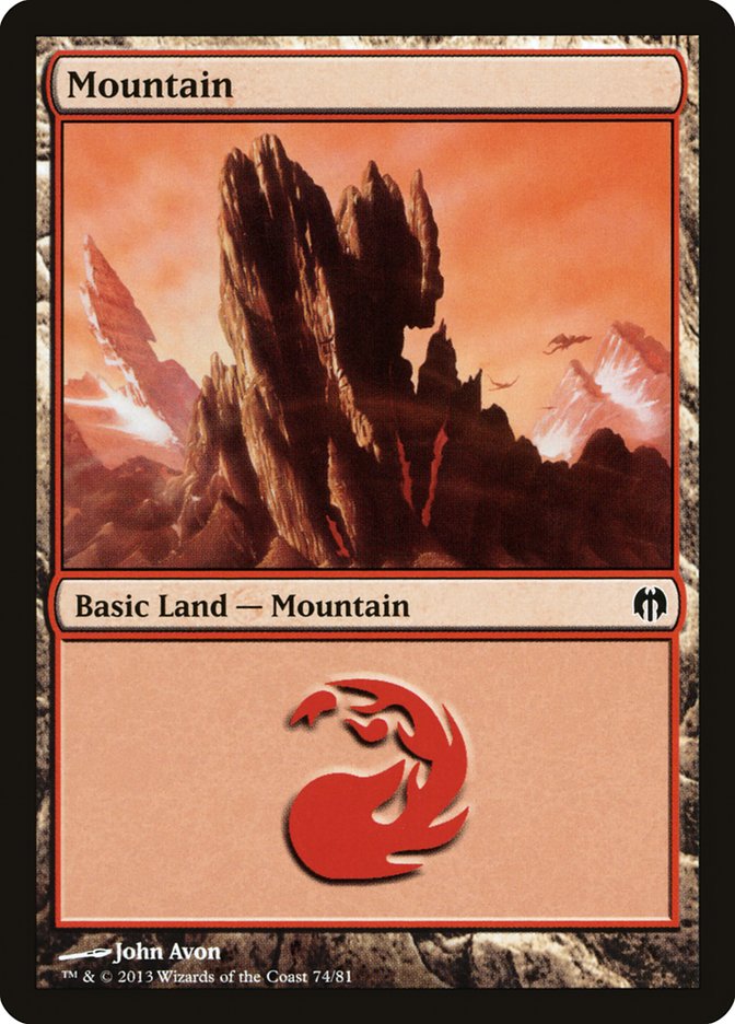 Mountain (74) [Duel Decks: Heroes vs. Monsters] | GnG Games