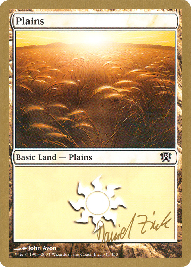 Plains (dz333) (Daniel Zink) [World Championship Decks 2003] | GnG Games