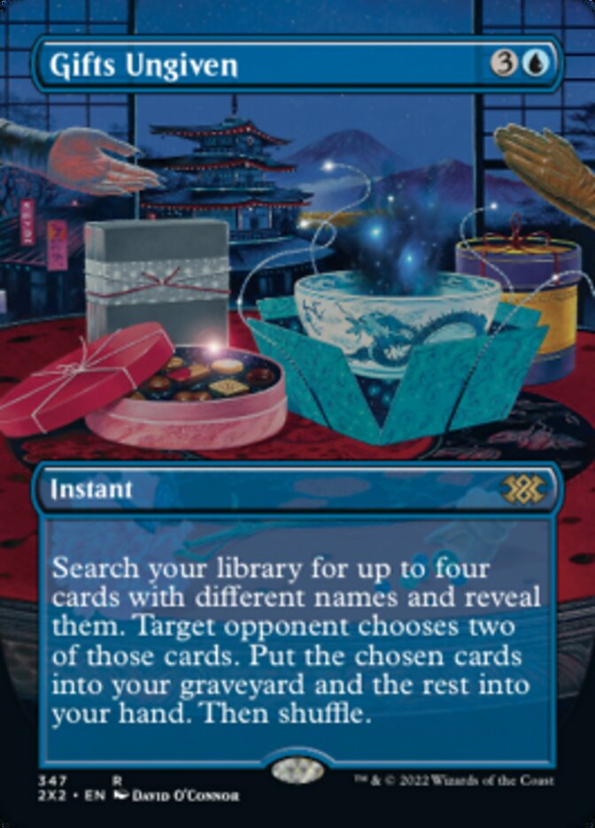 Gifts Ungiven (Borderless Alternate Art) [Double Masters 2022] | GnG Games