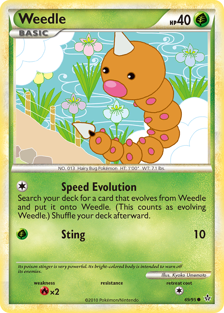 Weedle (69/95) [HeartGold & SoulSilver: Unleashed] | GnG Games