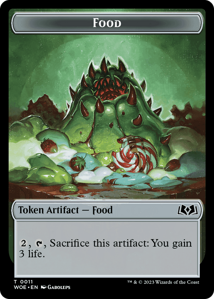 Nightmare // Food (0011) Double-Sided Token [Wilds of Eldraine Tokens] | GnG Games