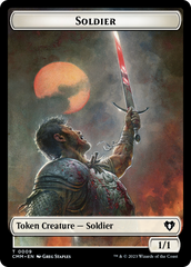 Soldier // Elephant Double-Sided Token [Commander Masters Tokens] | GnG Games