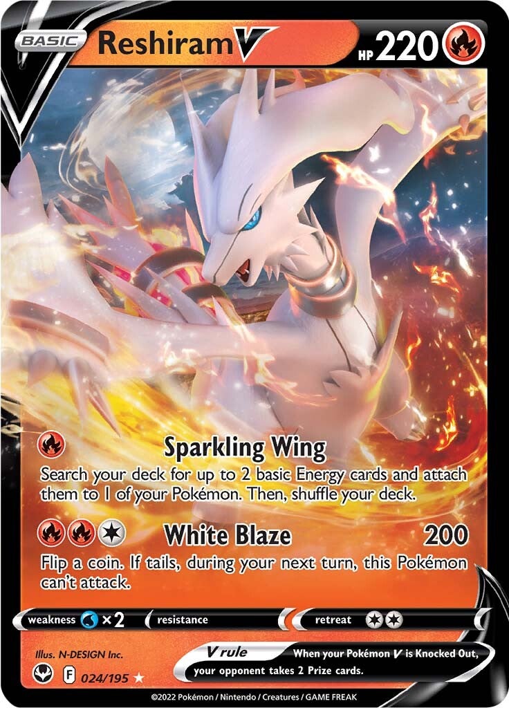 Reshiram V (024/195) [Sword & Shield: Silver Tempest] | GnG Games