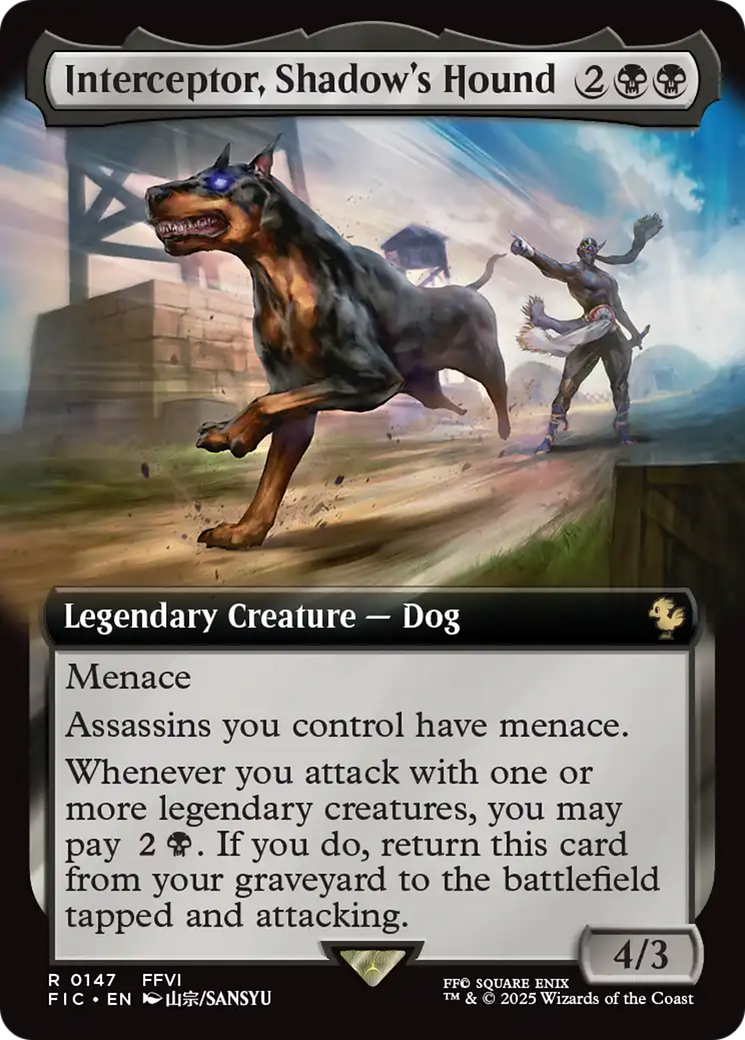 Interceptor, Shadow's Hound (Extended Art) [FINAL FANTASY Commander] | GnG Games