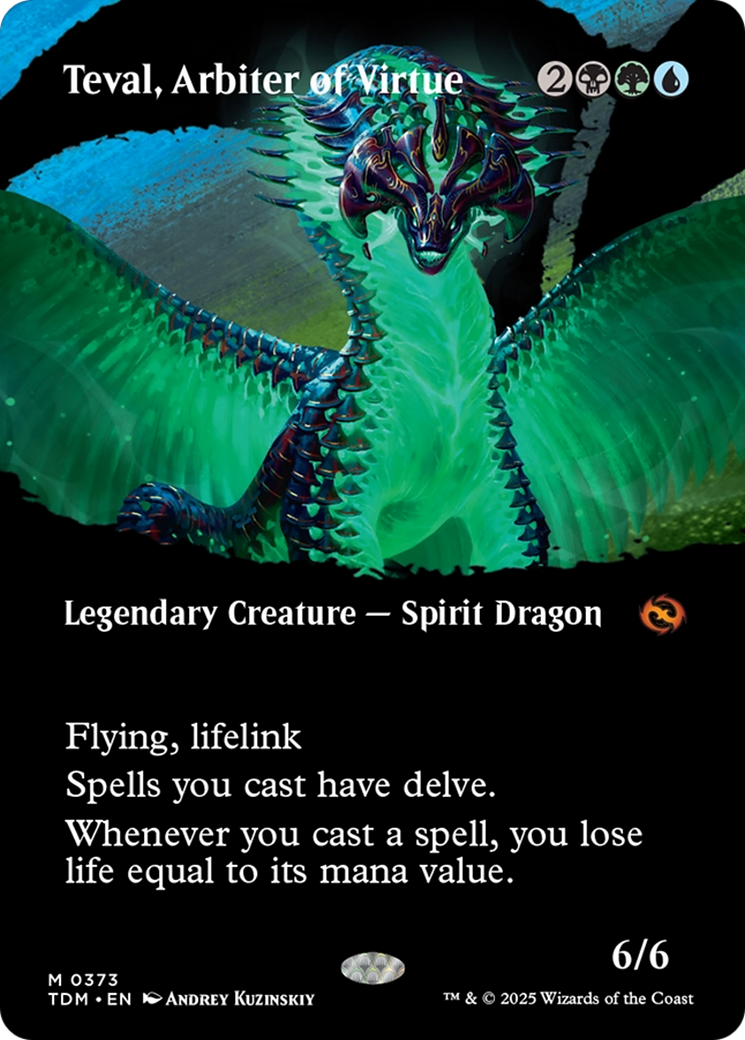Teval, Arbiter of Virtue (Borderless) [Tarkir: Dragonstorm] | GnG Games