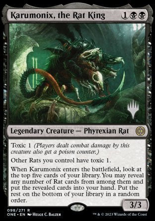 Karumonix, the Rat King (Promo Pack) [Phyrexia: All Will Be One Promos] | GnG Games