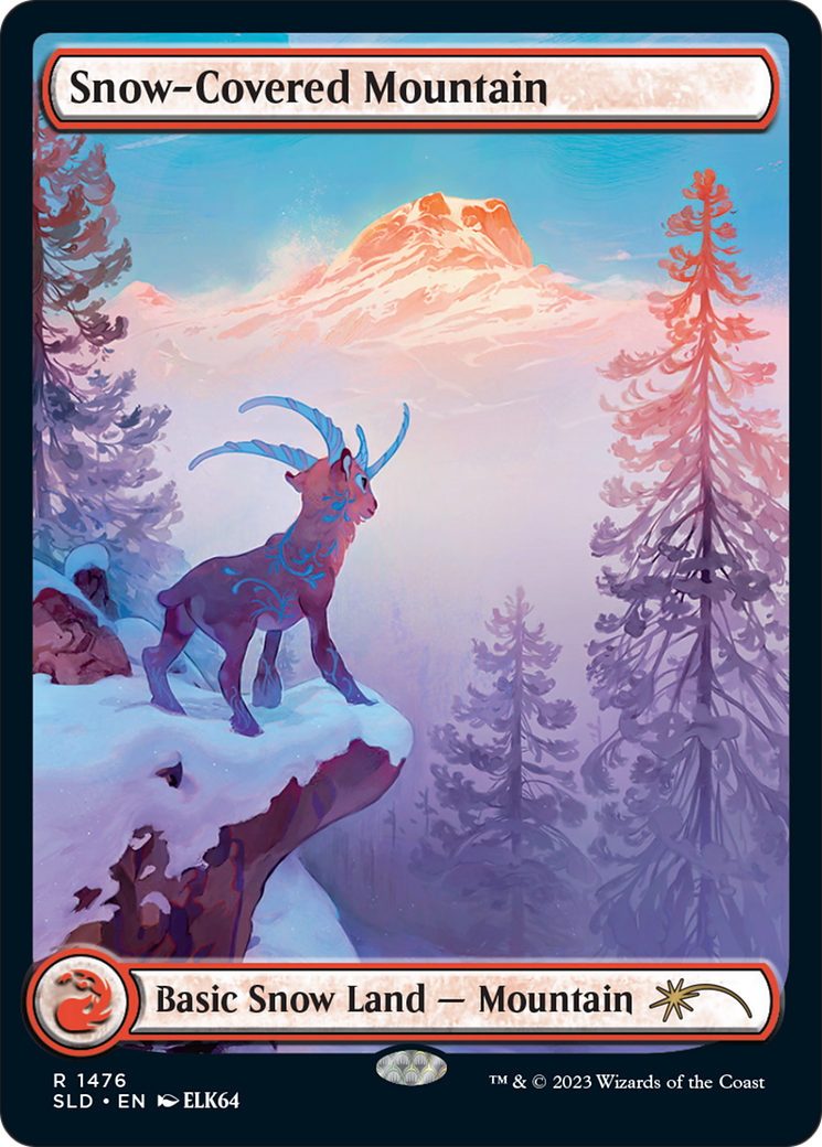 Snow-Covered Mountain (1476) (Rainbow Foil) [Secret Lair Drop Series] | GnG Games